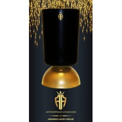 Αρωματικο Κερι  AA Handmade Premium σε Κηροπηγιο MAJESTIC Black Gold