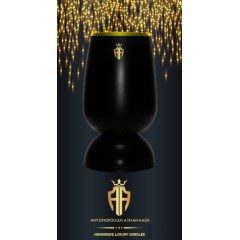 Αρωματικο Κερι  AA Handmade Premium σε Κηροπηγιο EPIC black gold