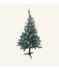 Χριστουγεννιάτικο δέντρο πράσινο χιονισμένο 250 κλαδιά 120εκ πλαστικά πόδια